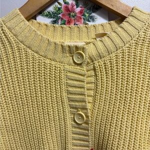Levi's Yellow Knit Women's Cardigan